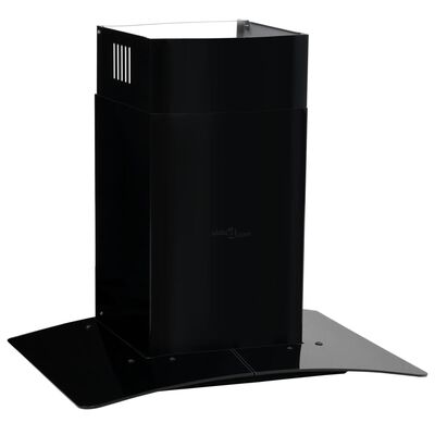 vidaXL Väggmonterad köksfläkt rostfritt stål 756 m³/h 60 cm svart