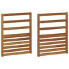 vidaXL Armst&ouml;d 2 pcs Brun 59 x 4 x 73 cm Konstruerat tr&auml;