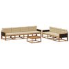 vidaXL Utomhussoffset med kudde 8 pcs Naturlig och Beige