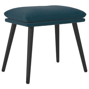 vidaXL Fotpall bl&aring; 45x29,5x35 cm sammet