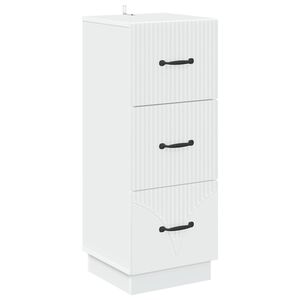 vidaXL L&aring;dans sk&aring;p Vit 33 x 34,5 x 87 cm Konstruerat tr&auml;