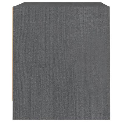 vidaXL Sängbord 2 st grå 40x30,5x35,5 cm massiv furu