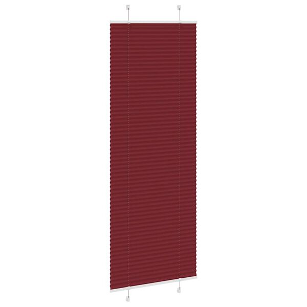 vidaXL Plisserad persienn Bordeaux r&ouml;d 80x200 cm tyg bredd 79,4 cm