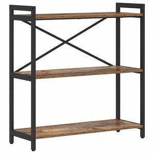 vidaXL Hyllsystem 80 x 30 x 85 cm Konstruerat tr&auml; Gammalt tr&auml;