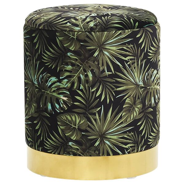 vidaXL Rund f&ouml;rvaringspall flerf&auml;rgad tyg 31 x 37 cm