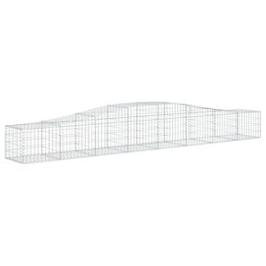 vidaXL Gabion b&aring;gformad 400x50x40/60 cm galvaniserat j&auml;rn