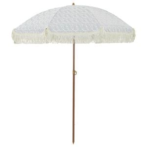 vidaXL Badparasol 160 x 160 x 196 cm Polyester och St&aring;l Rund