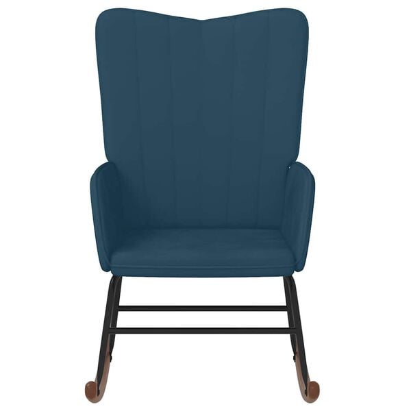 vidaXL Gungstol bl&aring; sammet