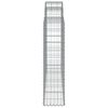vidaXL Gabioner bågformade 11 st 200x30x120/140 cm galvaniserat järn
