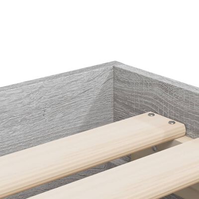 vidaXL Sängram med lådor grå sonoma 75x190 cm konstruerad trä