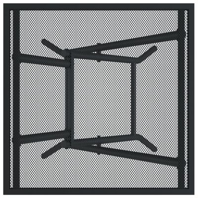 vidaXL Trädgårdsbord hopfällbart antracit 50x50x72 cm stålnät