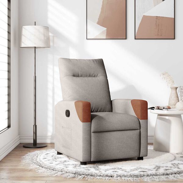 vidaXL Reclinerf&aring;t&ouml;lj taupe tyg