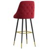 vidaXL Barstol 2 st vinr&ouml;d sammet