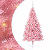 vidaXL Konstgjord F&ouml;rbelyst Julgran Rosa 180 cm PVC