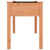 vidaXL Odlingslåda med foder brun 118x59x76 cm massivt granträ