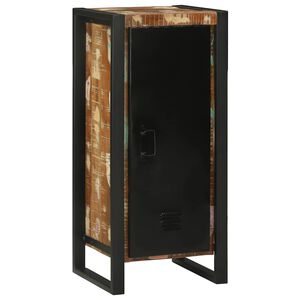 vidaXL Badrumssk&aring;p med hylla Brun 40 x 35 x 90 cm Solid &aring;tervunnen tr&auml;