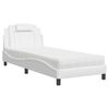 vidaXL Bed "Viana" with Mattress White 90x190 cm Faux Leather