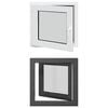 vidaXL Tilt & Turn K&auml;llarf&ouml;nster RISOR 60 x 60 cm PVC och glas