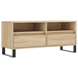 vidaXL Tv-b&auml;nk sonoma-ek 100x34,5x44,5 cm konstruerat tr&auml;