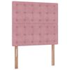 vidaXL Ottoman s&auml;ngram med madrasser rosa 80x200 cm sammet
