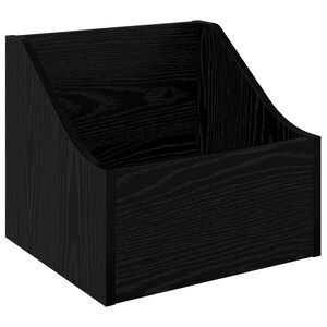 vidaXL LP-skivl&aring;da Svart ek 37 x 33 x 32 cm Konstruerat tr&auml;
