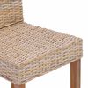 vidaXL Matstol 2 pcs Naturf&auml;rg 45 x 54 x 93 cm Massivt mahognytr&auml;