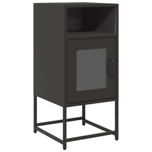 vidaXL S&auml;ngbord svart 36x39x78 cm kallvalsat st&aring;l