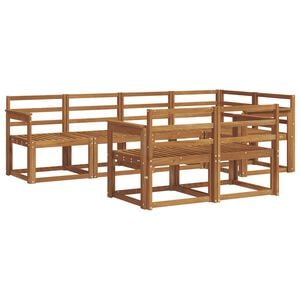 vidaXL Utomhussoffset 7 pcs Naturf&auml;rg Massivt Akaciatr&auml;