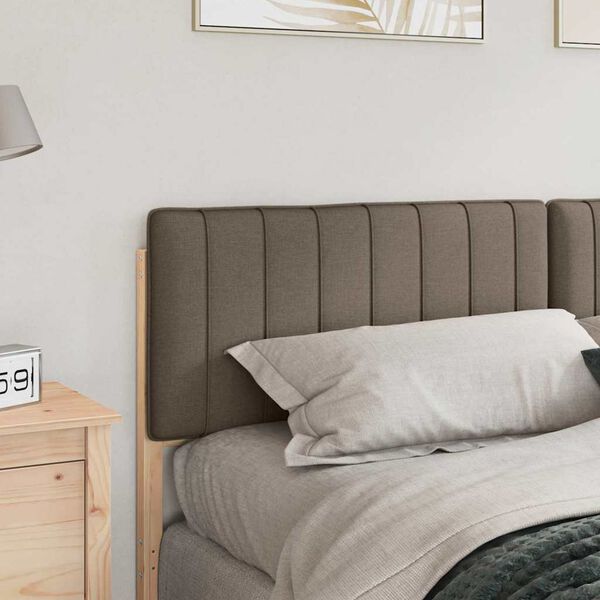 vidaXL Kl&auml;dd s&auml;nggavel Brun och Taupe 200 cm Massiv furu