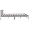 vidaXL Sängram grå massiv furu 120x200 cm