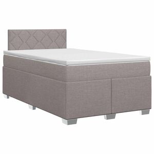 vidaXL Kontinentals&auml;ng med madrass Taupe 120 x 200 cm Tyg