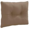 vidaXL Ryggkudde PUTTEN 100% Polyester Taupe 60 x 40 x 10 cm