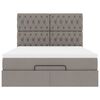 vidaXL Ottoman s&auml;ngram med madrass taupe 140x190 cm tyg