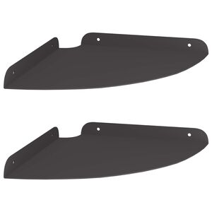 vidaXL H&ouml;rn Flygande Hylla med hylla 2 pcs Svart 24 x 24 x 2 cm