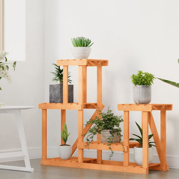 vidaXL Växtställ 90x25x73,5 cm massivt granträ