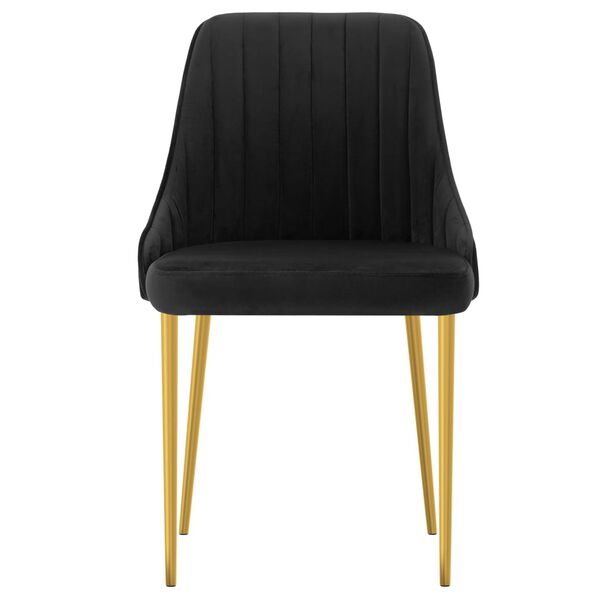 vidaXL Matstolar 4 st svart sammet