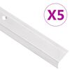 vidaXL Trappn&auml;sor i L-form 5 st aluminium 100 cm silver