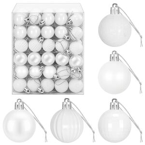 vidaXL Julbollset 150 st Vit 3 cm Polystyren