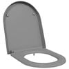 vidaXL Toalettstol Gr&aring; 49 x 36 x 4 cm Duroplast