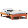vidaXL S&auml;ngram utan madrass vaxbrun 135x190 cm massiv furu