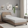 vidaXL Bed Frame "Dover" Cappuccino 90x200 cm Faux Leather