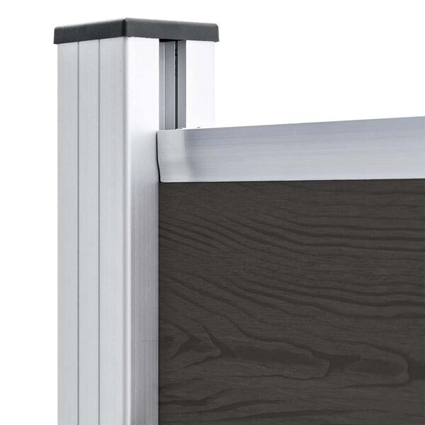 vidaXL Staketpanel WPC 95x186 cm svart