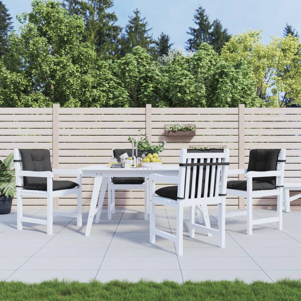 vidaXL Stolsdynor l&aring;gt ryggst&ouml;d 4 st melerad antracit 100x50x7 cm tyg