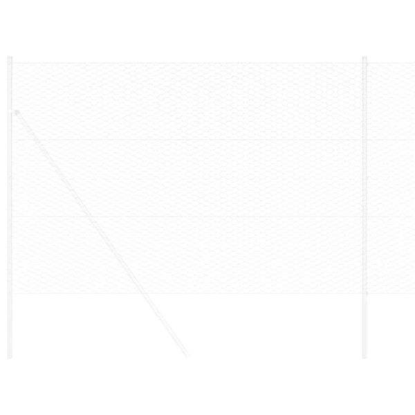 vidaXL Hexagonstängsel Silver 1,6 x 50 m Galvaniserat stål