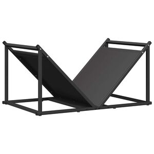 vidaXL Vedst&auml;ll svart 70x43x34,5 cm kallvalsat st&aring;l