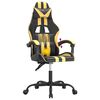 vidaXL Snurrbar gamingstol svart och guld konstläder