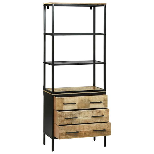 vidaXL Skåp Brun 70 x 35 x 180 cm Massivt Mangoträ