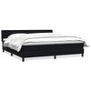 vidaXL Rams&auml;ng med madrass svart 180x210 cm sammet