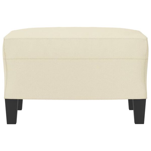 vidaXL Fotpall gräddvit 60x50x41 cm konstläder