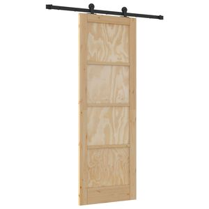 vidaXL Skjutd&ouml;rr ORKDAL Naturlig 73,5 x 211 cm Massiv furu